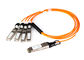 3.3v 140g Qsfp+ dirigent le câble d'attache vers le câble à fibres optiques actif Om3 100m de 4 SFP Aoc fournisseur